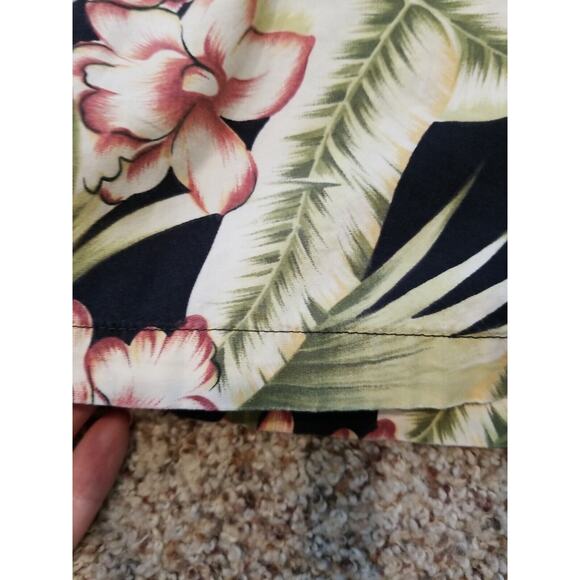 Vintage Single Stitch Tori Richard Tropical Aloha Floral Cotton Shirt Size Large - Picture 7 of 10
